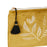 pochette plate velours - moutarde - broderie dorée - SEMA DESIGN