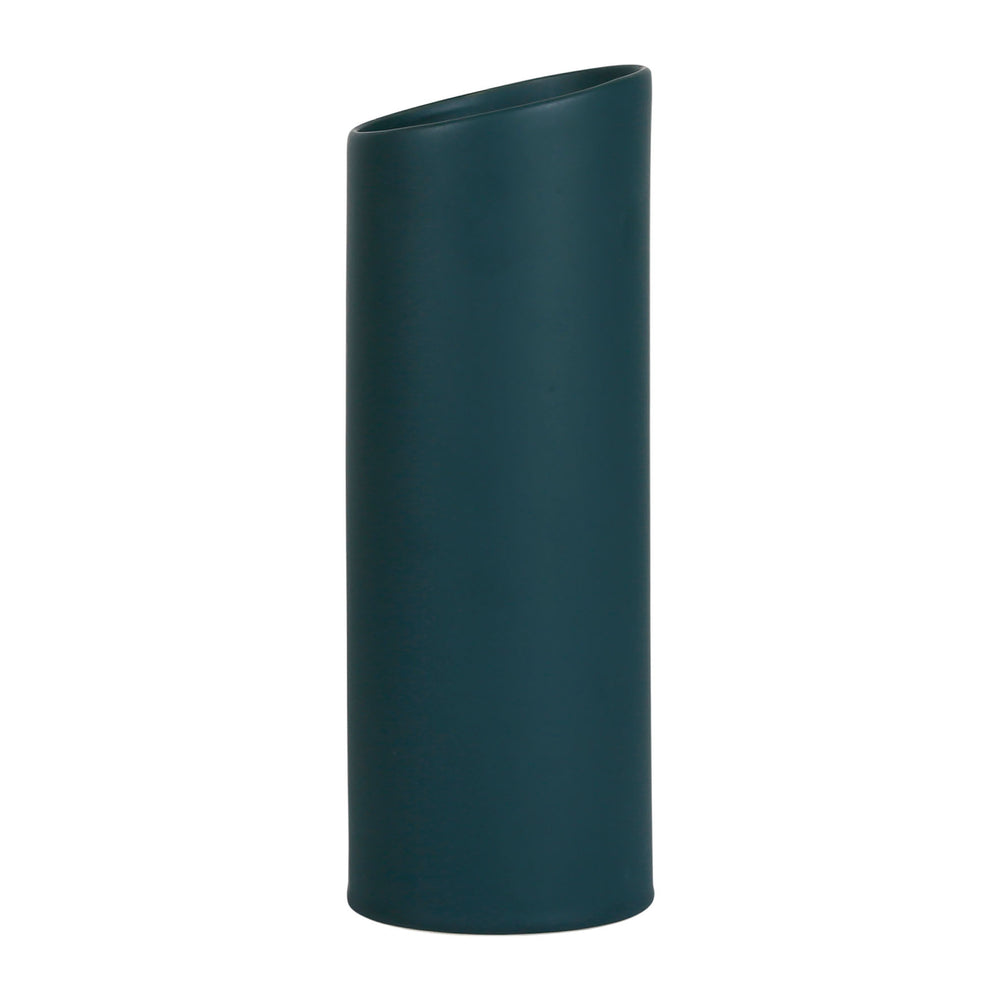 vase biseauté - Vert émeraude - céramique - hauteur 35 cm - SEMA DESIGN