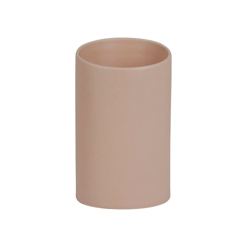 vase biseauté - Rose - céramique - hauteur 20 cm - SEMA DESIGN