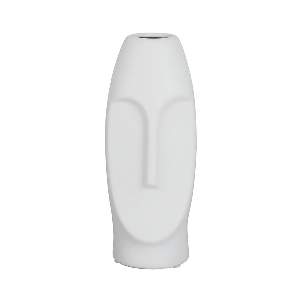 vase visage - grès - blanc - Hauteur 24 cm - SEMA DESIGN