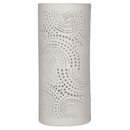 lampe cylindre cachemire - porcelaine biscuit - blanc - SEMA DESIGN