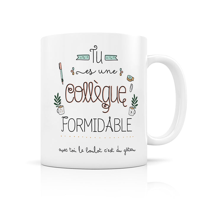 mug collègue formidable femme - CREA BISONTINE - LABEL TOUR