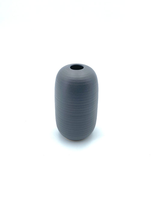 vase strié - gris - céramique - soliflore - diffuseur de parfum - DRAKE