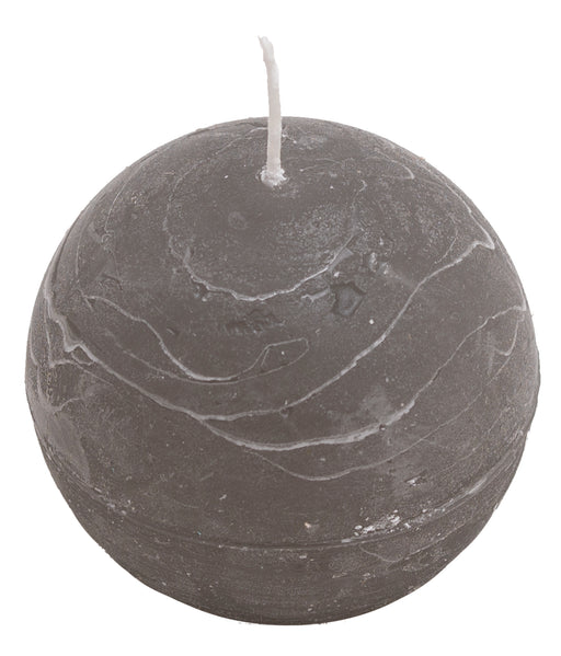 Bougie Boule Rustique Blanche Brillante Diamètre 10 Cm - Décoration Élégante Et Parfumée