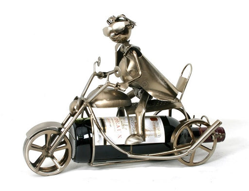Porte bouteille Motard - Métal