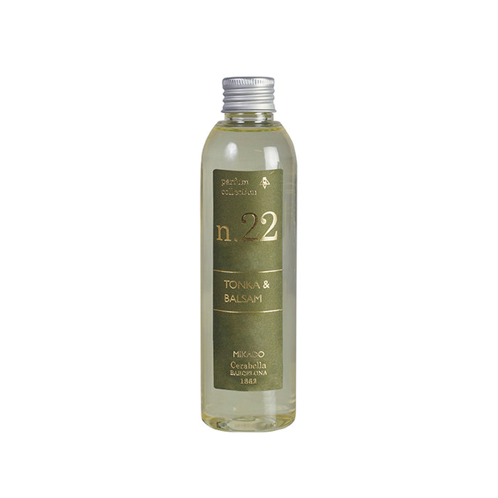 parfum d'ambiance - recharge 200 ml - tonka et balsam - numbers 22 - cerabella