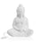 lampe d'ambiance en porcelaine biscuit - forme bouddha - ampoule E14 non fournie - blanc - VERSA HOME