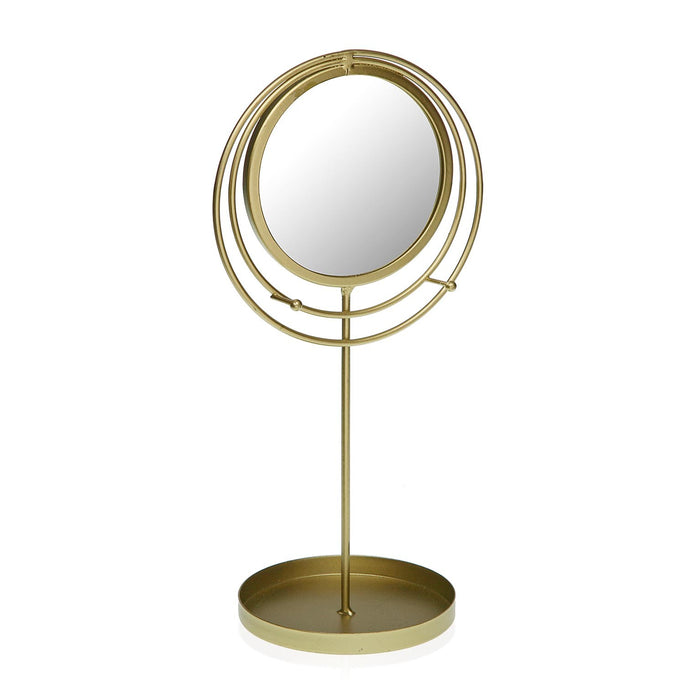 porte bijoux en métal avec miroir - doré - 31 x 16 x 12  cm - VERSA HOME