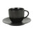 tasse à café avec soucoupe - noir - collection Vesuvio - Table passion
