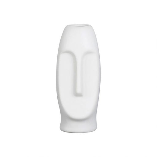 vase visage blanc - soliflore - hauteur 13.5cm - ceramique - SEMA DESIGN